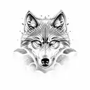 evil wolf tattoo design idea