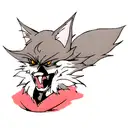 evil wolf tattoo design idea