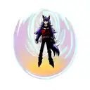 evil wolf tattoo design idea