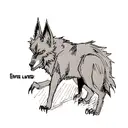 evil wolf tattoo design idea