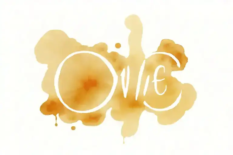 word LOVE with dog nose print as the "o" tattoo design idea