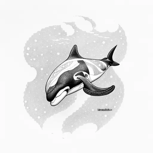 orca whale tattoo design idea