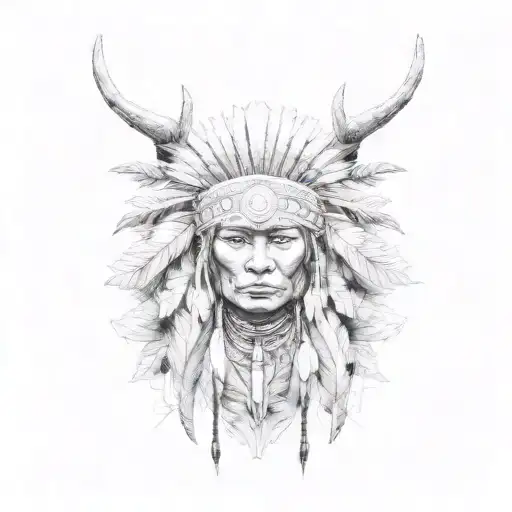 Cherokee Indian  tattoo design idea