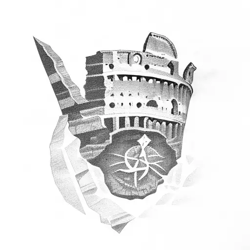 colosseum forearm tattoo tattoo design idea