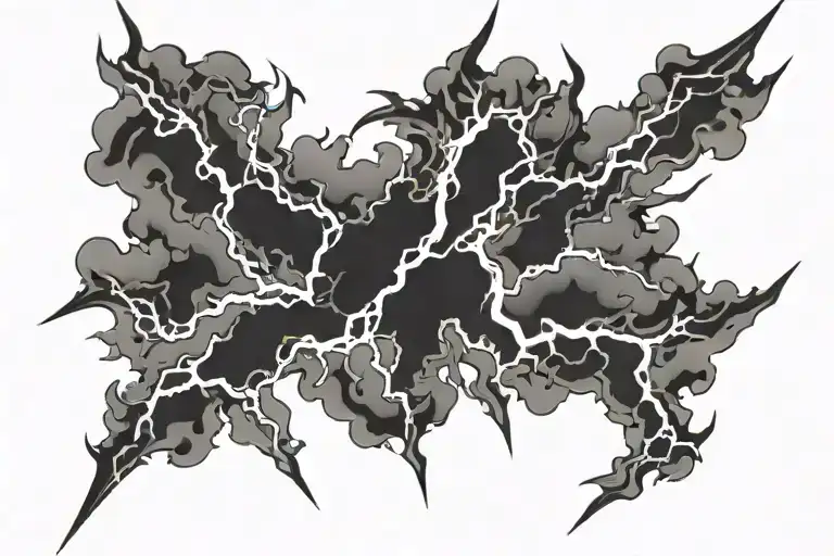 Lightning shadding  tattoo design idea