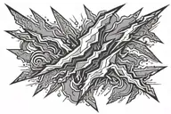 Lightning Bolt pattern tattoo design idea