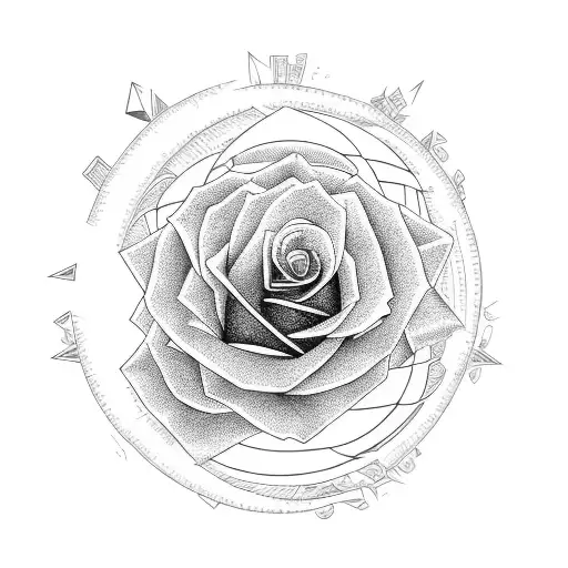 undefeated, rose, witness, moon and goddes of education tattoo design idea