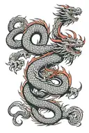 chinese sleeve tattoo design black abd red dragon tattoo design idea