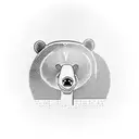 bear drinking a bottle of wine tattoo design idea