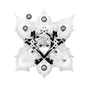 Capture the essence of your love for NieR, Final Fantasy, and Kingdom Hearts in a dotwork tattoo that blends their iconic symbols tattoo design idea