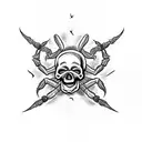 skull with scorpion inside tattoo design idea