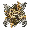 Virgo symbol incorporated with scorpio and Aries  tattoo design idea