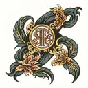 Virgo symbol incorporated with scorpio and Aries  tattoo design idea