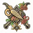 Virgo symbol incorporated with scorpio and Aries  tattoo design idea