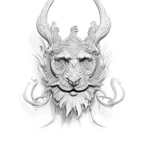 chisel and a hammer sculpture of beauty tattoo design idea