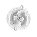 A stylized infinity symbol with a beauty image tattoo design idea