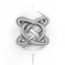 A stylized infinity symbol with a beauty image tattoo design idea