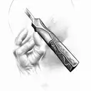 chisel and a hammer that symbolizes the sculpture of beauty tattoo design idea