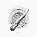 chisel and a hammer that symbolizes the sculpture of beauty tattoo design idea