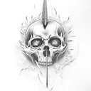 flaming scalpel blade without skulls tattoo design idea