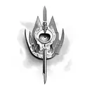 flaming scalpel blade without skulls tattoo design idea