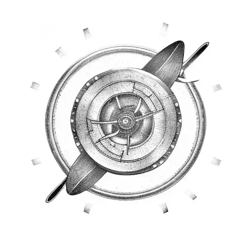 A whimsical dancing spoon and fork intertwined with a film reel tattoo design idea