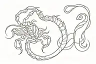 Scorpion mixed with Virgo and Aquarius and Scorpio and Virgo  tattoo design idea