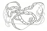 Scorpion mixed with Virgo and Aquarius and Scorpio and Virgo  tattoo design idea