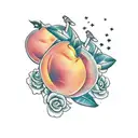 Peach tree tattoo design idea