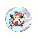 Peach tree tattoo design idea