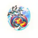 Peach tree tattoo design idea