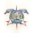 Peach tree tattoo design idea