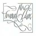 names Maya Lucy Mila name in cursive writing running tattoo design idea