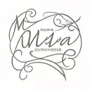  Maya Lucy Mila name in cursive writing  tattoo design idea