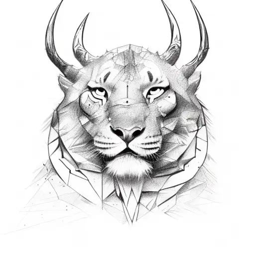 The idea of being brave, lazy, extremely hard working, curious, a judgemental warrior animal tattoo design idea
