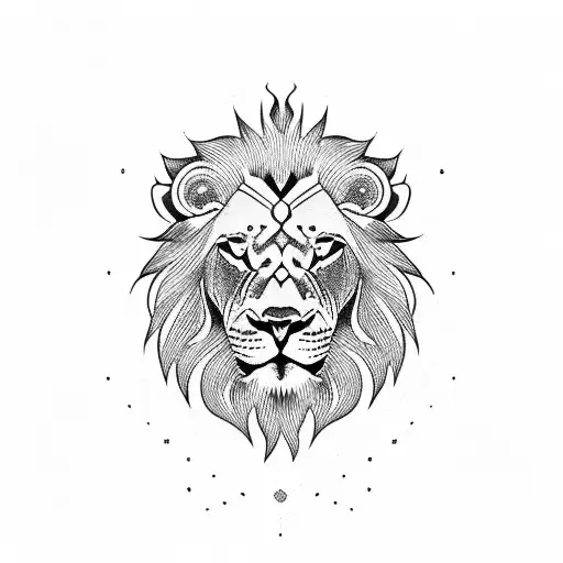 wakeboard lion tattoo design idea