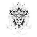 wakeboard lion tattoo design idea