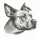 Pitbull face tattoo design idea
