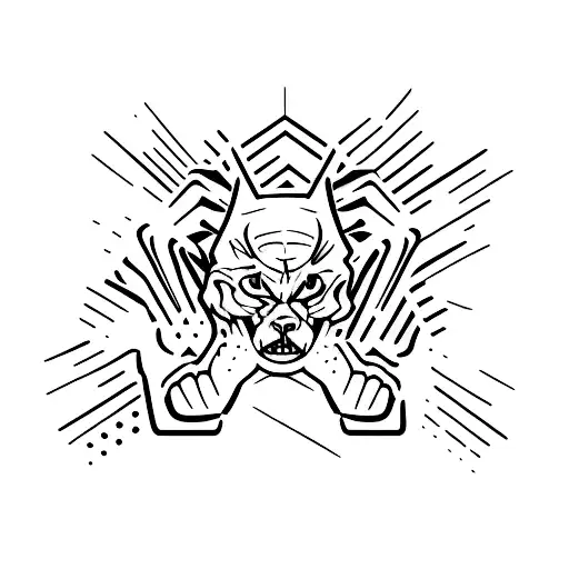 MMA fighter in action tattoo design idea