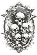 Tim Burton horror theme no skulls at all use death moth tattoo design idea