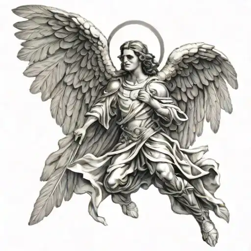 archangel gabriel tattoo design idea