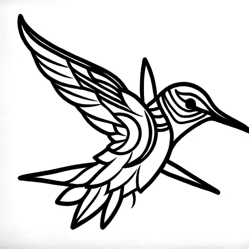 Minimalist Hummingbird Huitzilopochtli Tattoo Idea  BlackInk