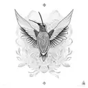 Hummingbird Huitzilopochtli tattoo design idea