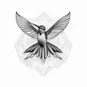 Hummingbird Huitzilopochtli tattoo design idea