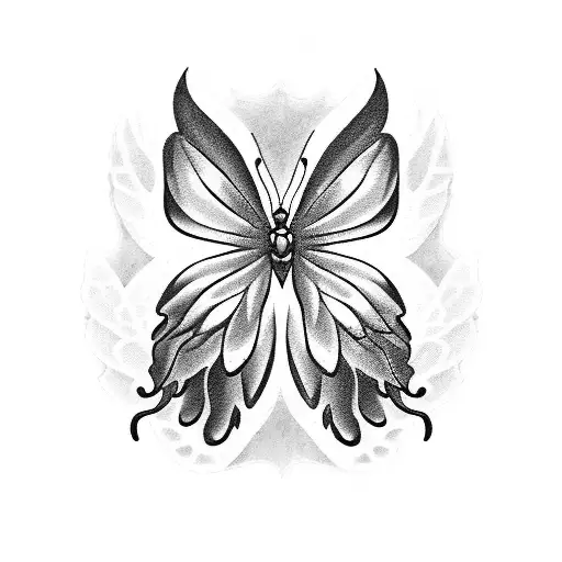 Customized shoes with butterfly wings on them tattoo design idea