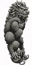 foo dog tattoo design idea
