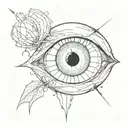 eyeball with vessels tattoo design idea