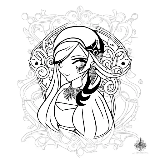 blessed princess  tattoo design idea