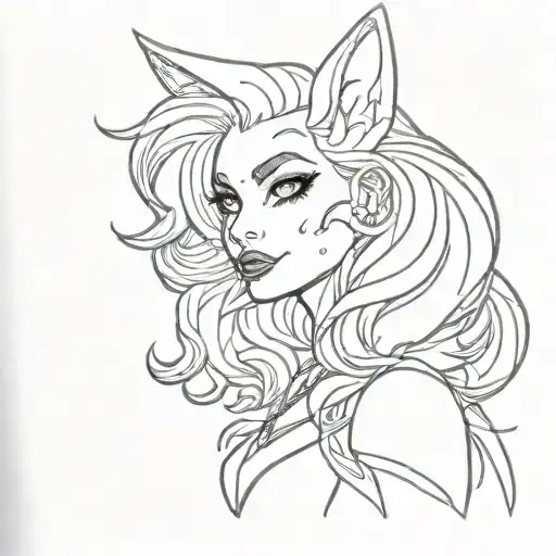 jessica rabbit wolf tattoo design idea