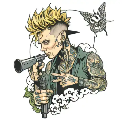 machine gun kelly tattoo design idea